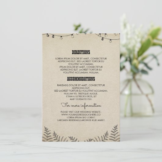 国の結婚式の詳細情報-挿入物 エンクロージャーカード (スタンド正面)