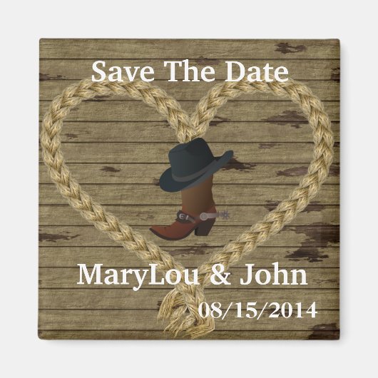 国の結婚式DATEマグネットを保存 マグネット (正面)