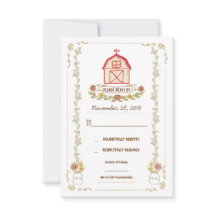 国の結婚納屋の応答カード