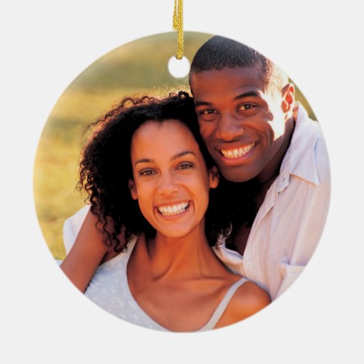 国の花の初めてのクリスマス結婚したな氏及び夫人 セラミックオーナメント (裏面)