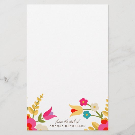 国の花 便箋 (正面)