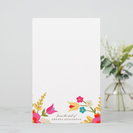 国の花 便箋 (スタンド正面)