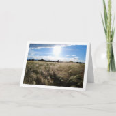 国の草原の日の出の風景 カード (正面)