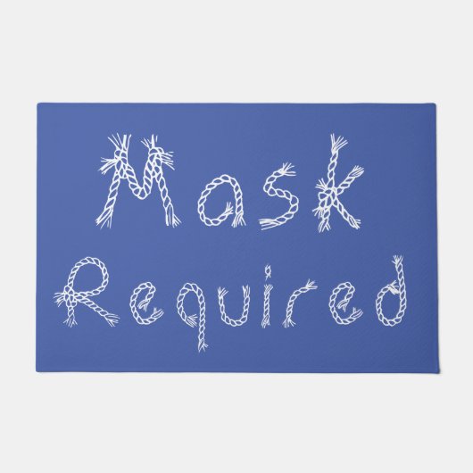 国の西ロープマスクが必要 ドアマット (正面)