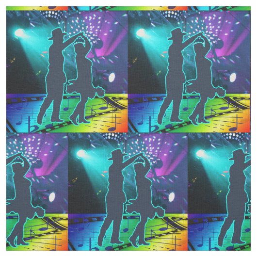 国の西部のダンサーのステージライトおよび音楽 ファブリック (見本)