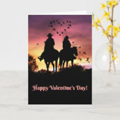 国の西部のハッピーバレンタインデー カード (黄色い花)