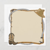 国の西部のパーティーの招待(ブランク) 招待状 (正面/裏面)