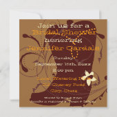 国の西部の女性のカーボーイのブライダルシャワー招待状 招待状 (裏面)