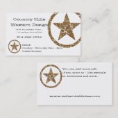国の西部の星かバッジの名刺 名刺 (正面/裏面)