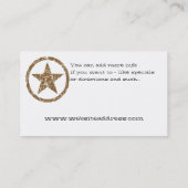 国の西部の星かバッジの名刺 名刺 (裏面)