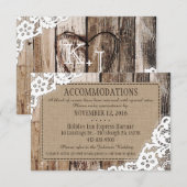 国の西部の木製のレースの素朴な調節 エンクロージャーカード (正面/裏面)