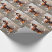 国の設定でビーグル ラッピングペーパー (角)