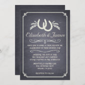 国の蹄鉄の結婚式招待状 招待状 (正面/裏面)