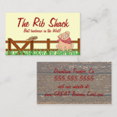 国の農場のブタのバーベキュー 名刺 (正面/裏面)