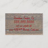 国の農場のブタのバーベキュー 名刺 (裏面)