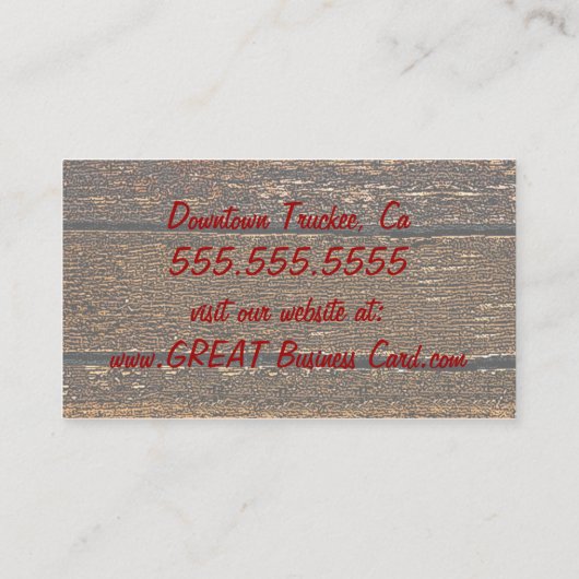 国の農場のブタのバーベキュー 名刺 (裏面)