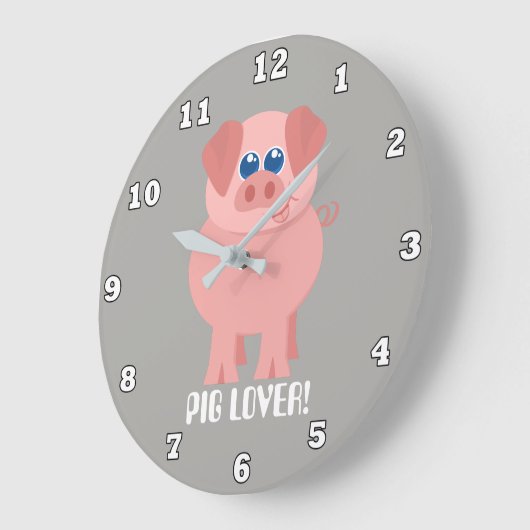 国の農場のブタの恋人部屋の装飾の時計 ラージ壁時計 (傾斜)