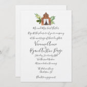 国の農場の納屋の結婚式招待状 招待状 (正面/裏面)