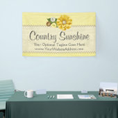 国の農家の黄色の裁縫のボタン及び花 横断幕 (トレードショー)