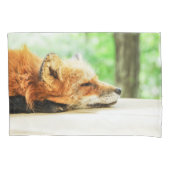 国の野性生物の眠いアカギツネ 枕カバー (正面)