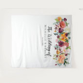 国の開花 |の結婚背景 – フォトブース タペストリー (正面(横))