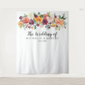 国の開花 |の結婚背景 – フォトブース タペストリー (正面)