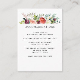 国の開花 |秋の結婚式ホテル宿泊施設 エンクロージャーカード