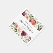 国の開花 |素朴フローラ結婚秋 スタンダードカクテルナプキン (角)