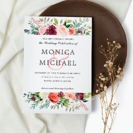 国の開花 | Autumn Flowers Chic 結婚's 招待状