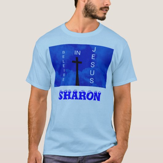 国の青い十字のTシャツ Tシャツ (正面)