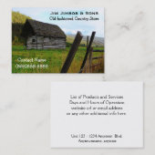 国の風化させた古い納屋および農場の塀 名刺 (正面/裏面)