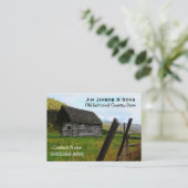 国の風化させた古い納屋および農場の塀 名刺 (スタンド正面)