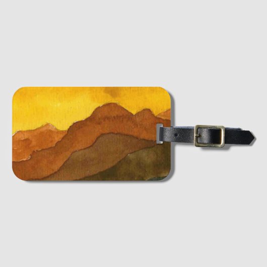 国の風景；アパラチア美しいLの描写 ラゲッジタグ (正面横)