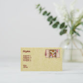 国の食器棚のプロフィールカード 名刺 (スタンド正面)