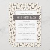 国の鹿の退職パーティー 招待状 (正面/裏面)