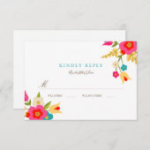 国は開花しまRSVPを結婚します 出欠カード (正面/裏面)