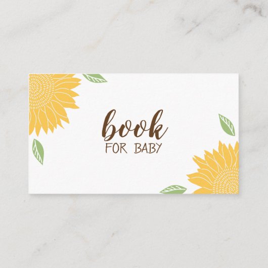 国ひまわりブックリクエスト赤ちゃんシャワー エンクロージャーカード (裏面)