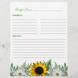 国ひまわり素朴レシピバインダーインサート