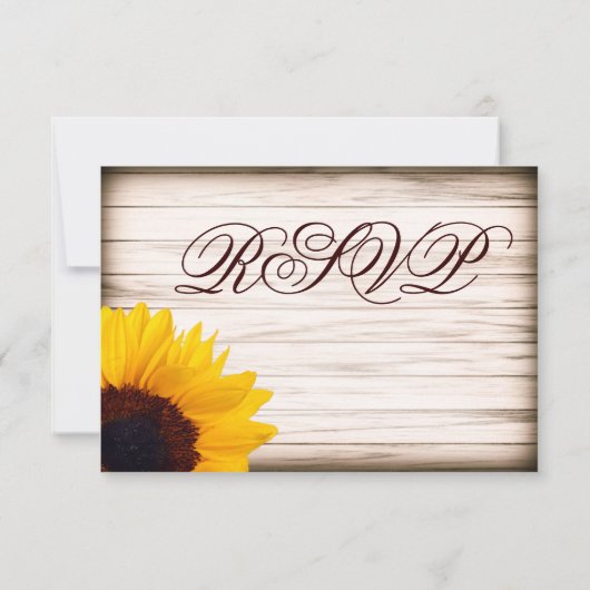 国ひま素朴わり木式ウェディングRSVPカード 出欠カード (裏面)