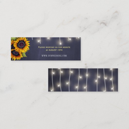 国ひま素朴わり結婚のウェブサイトRSVP スキニー名刺 (正面/裏面)