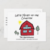 国への引っ越しましたの移動発表 ポストカード (正面/裏面)
