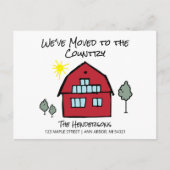 国への引っ越しましたの移動発表 ポストカード (正面)