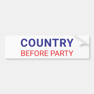 国を党派より優先する政治 バンパーステッカー