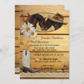 国を挙げての小さな結婚式または結婚後のパーティーの招待状 招待状 (正面/裏面)