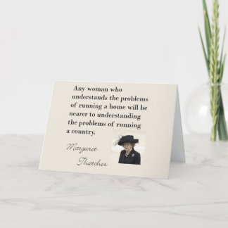 国を走るマーガレット・サッチャーの引用文"… " カード