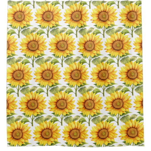 国アメリ素朴カーナひまわりシャワーカーテン シャワーカーテン (正面)