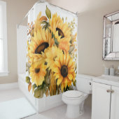 国アメリ素朴カーナひまわりシャワーカーテン シャワーカーテン (インサイチュ)