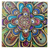 国アートの花 タイル (正面)