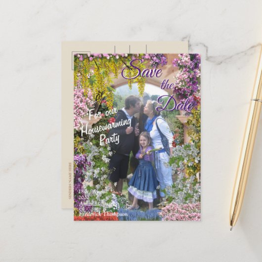 国イタリアンの家庭アウトドア 案内ポストカード (正面/裏面インサイチュ)