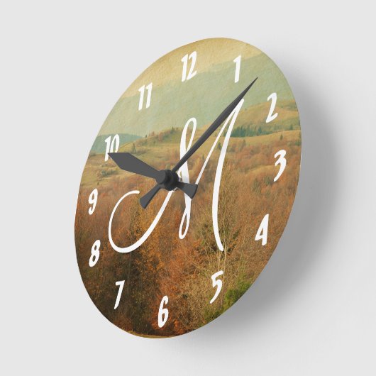 国イタリアン側の転が緑の丘の壁時計 ラウンド壁時計 (傾斜)